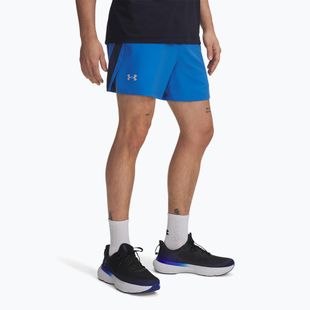 Férfi futó rövidnadrág Under Armour Launch 5" blue atlantis/washed navy/reflective