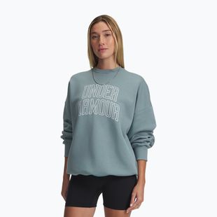 Női pulóver Under Armour Rival Fleece Varsity Crew serpentine/white