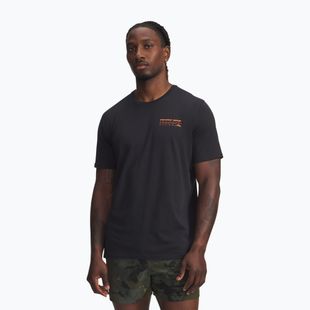 Férfi edzőpóló Under Armour Project Rock Q4 1 black/orange base