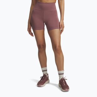 Női edző rövidnadrág Under Armour Project Rock Middie maroon mist/black