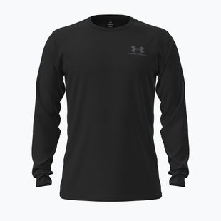 Férfi hosszú ujjú póló Under Armour Sportstyle Left Chest LS black/pitch gray
