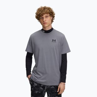 Férfi edzőpóló Under Armour Logo Emb Heavyweight titan gray/black