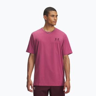 Férfi póló Under Armour Sportstyle Left Chest fukszia alkonyat/sötét bordó