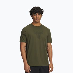 Férfi edzőpóló Under Armour Project Rock Payoff Graphic expedition green/fekete