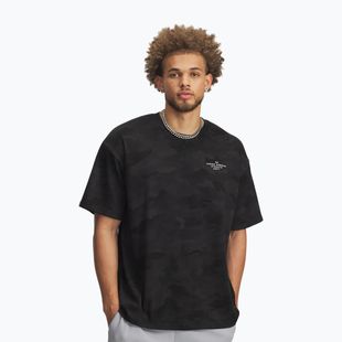 Férfi edzőpóló Under Armour HTW Athletic Dept AOP Black/White