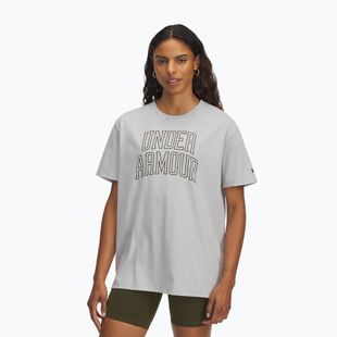Női edzőpóló Under Armour Rival Campus mod gray light heather/expedition green