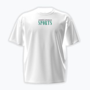 Férfi edzőpóló Under Armour Heavyweight Sports white/midnight navy