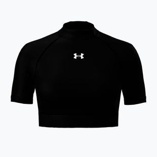 Női edzőpóló Under Armour HeatGear Crop Mock Ultimate Black/White