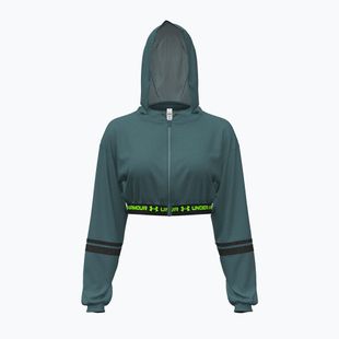 Női cipzáras pulóver Under Armour HeatGear Mesh FZ rack green/hyper green
