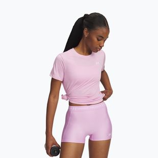 Női edzőpóló Under Armour Tech Twist pink dawn/white