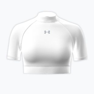 Női edzőpóló Under Armour HeatGear Crop Mock white/halo gray