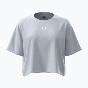Női edzőpóló Under Armour Rival Boxy Tee Solid distant gray medium heather/white