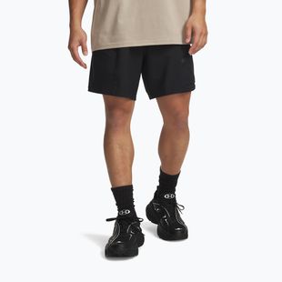 Férfi edző rövidnadrág Under Armour Unstoppable Woven Shorts black/black