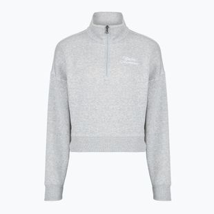 Női pulóver Under Armour Rival Fleece Script HZ mod gray light heather/white