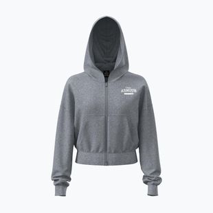 Női cipzáras pulóver Under Armour Icon Fleece Nov FZ mod gray light heather/white