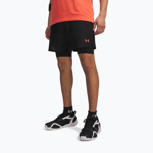 Férfi edző rövidnadrág Under Armour Vanish Woven 2.0 2IN1 Shorts ultimate black/venom red/venom red