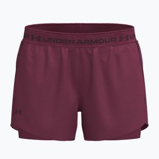 Női edző rövidnadrág Under Armour Tech Play Up 2IN1 Shorts claret/claret/ox blood