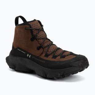Férfi túracipők Under Armour Charged Expanse Mid LTHR WP Incense Brown/Black/Khaki Base