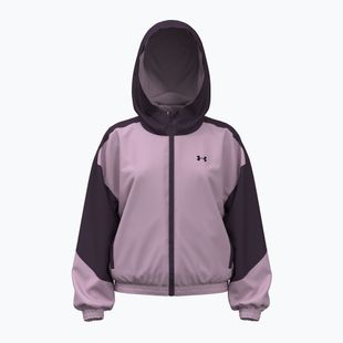 Gyerek kabát Under Armour G Icon Woven Full Zip purple echo/mauve pink/black