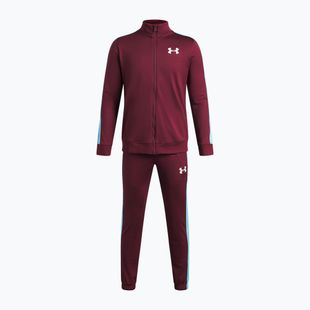 Gyermek tréningruha Under Armour Knit Track Suit vintage maroon/fresco blue/white