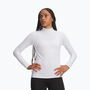 Női edző hosszú ujjú póló Under Armour ColdGear Mock LS white/halo gray