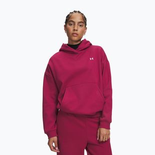 Női pulóver Under Armour Icon Fleece Hoodie claret/white