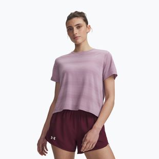 Női futó póló Under Armour Velociti SS mauve pink/reflective