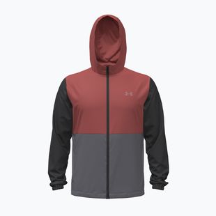 Férfi futókabát Under Armour Velociti Hooded Jacket ultimate black/heritage red/reflective