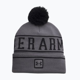 Férfi téli sapka Under Armour Halftime Pom Beanie castlerock/black/black