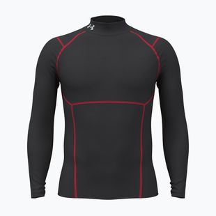 Férfi edző hosszú ujjú póló Under Armour Coldgear Elite Comp Mock ultimate black/red/reflective