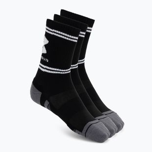 Zokni Under Armour Perf Tech Nov Crew 3 pack ultimate black/ultimate black/white