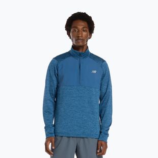 Férfi hosszú ujjú futópóló New Balance Athletics Heat Grid 1/2 Zip dark shoreline