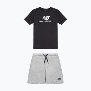 Gyerek szett New Balance Stacked Logo Tee & FT Short nb caviar