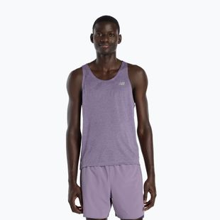 Férfi póló New Balance Singlet Athletics candied violet heather