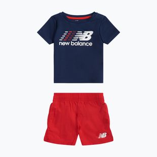 Gyerek szett New Balance Contrast Athletic Tee & Nylon Short nb navy