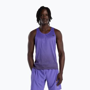 Férfi futópóló New Balance Viz-Tech Singlet electric purple