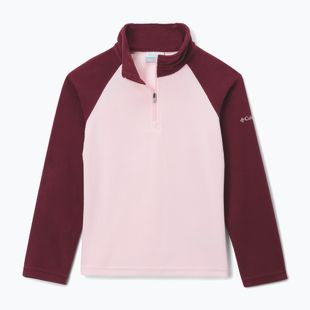 Gyerek polár pulóver Columbia Glacial Fleece satin pink/rich wine