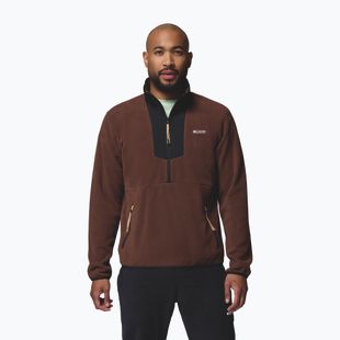 Férfi pulóver Columbia Sequoia Grove Half Zip Fleece tobacco/black