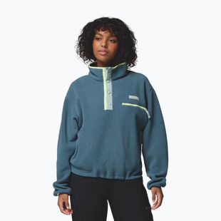 Női polárpulóver Columbia Helvetia II Cropped Half Snap Fleece everblue/crushed blue/citron haze