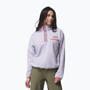 Női polárpulóver Columbia Helvetia II Cropped Half Snap Fleece lavender pearl/shale purple/zing