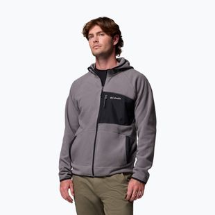 Férfi pulóver Columbia Fast Trek Overlay Hooded city grey/black