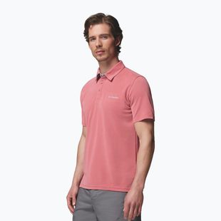 Férfi póló Columbia Nelson Point Polo washed red