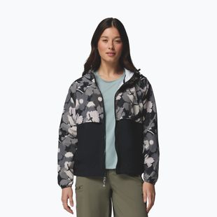 Női szélálló dzseki Columbia Spire Valley Printed Windbreaker black ikatbloom print/black