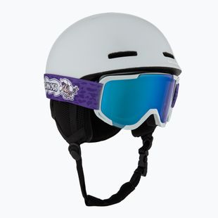Gyerek sísisak Salomon Player Combo + Síszemüveg XV Jr ice flow/ice flow mid blue