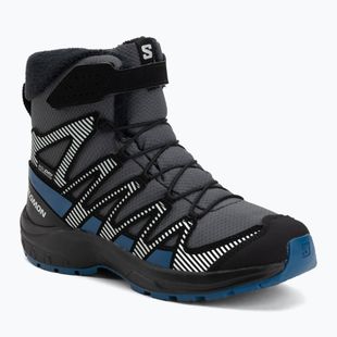 Gyermek túrabakancs Salomon XA Pro V8 Winter Waterproof turbulence / fekete / sötétkék