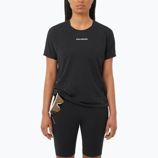 Női futópóló Salomon Sense Aero SS Tee GFX deep black