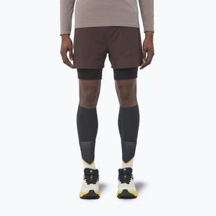 Férfi Salomon Sense 2IN1 futónadrág kávészínű babszemek