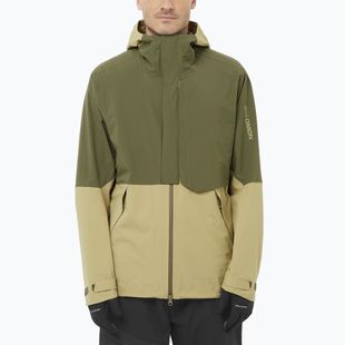 Férfi softshell dzseki Salomon Outherpath Pro 2.5 l szürke zöld/szőlőlevél