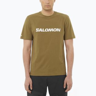 Férfi póló Salomon Logo brilliant olive