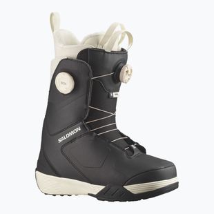 Női snowboard cipők Salomon Kiana Dual Boa W black/black/vanilla ice